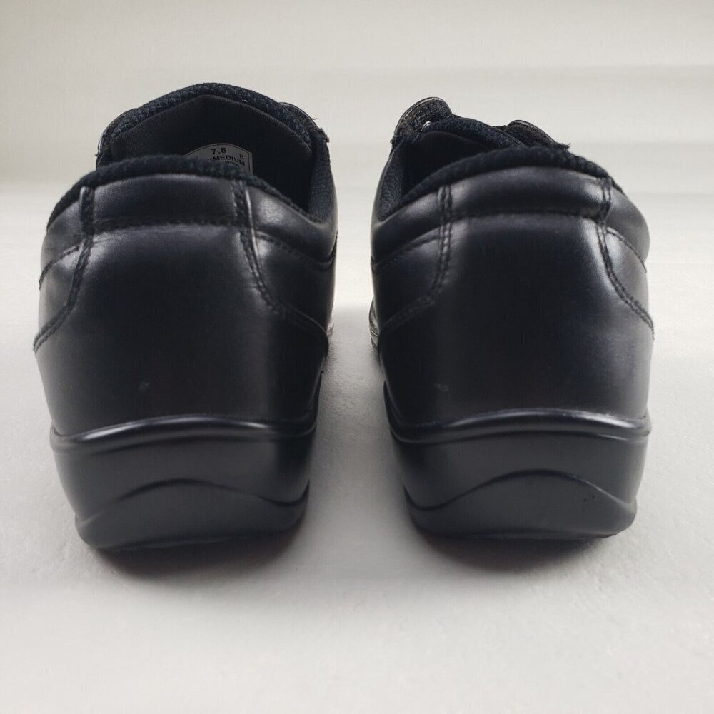 Orthofeet Lake Charles Lace Up Shoe Womens 7.5 B Black Leather Diabetic Orthotic - Picture 8 of 11